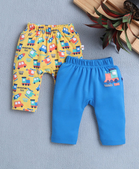 SS-BMZ-50100 / Royal Blue & Yellow Baby Boys Diaper Pants / Leggings / Pyjamas