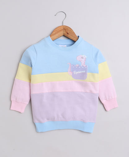 SS-BMZ-218300 / Multi Girls Full Sleeves Cotton Sweatshirt